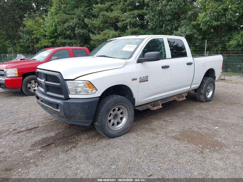 Vin: 3c6ur5cj6hg615434, lot: 46701462, ram 2500 tradesman  4x4 6'4 box 20172