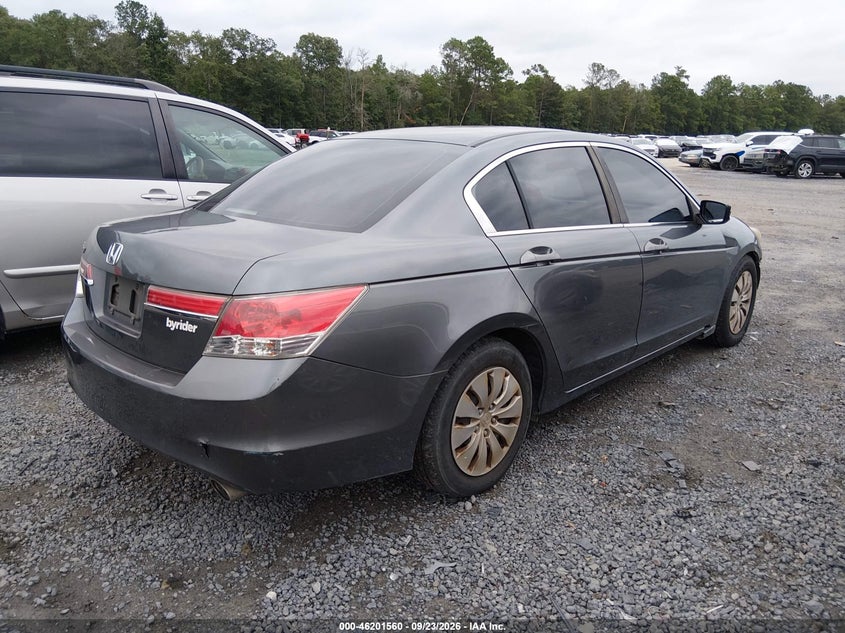 Vin: 1hgcp2f34ca037252, lot: 46701472, honda accord sdn lx 20124