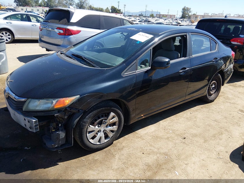 Vin: 19xfb2f54ce327130, lot: 46701498, honda civic sdn lx 20122