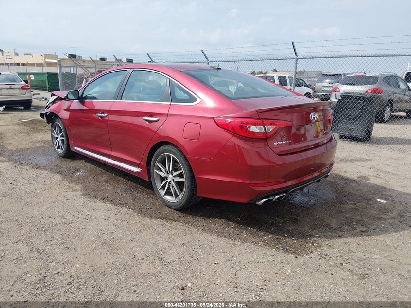 Vin: 5npe34ab5fh088592, lot: 46701647, hyundai sonata sport 2.0t 20153