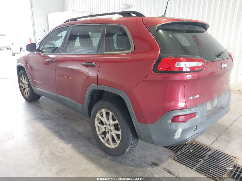Vin: 1c4pjmab3gw112141, lot: 46701690, jeep cherokee sport 20163