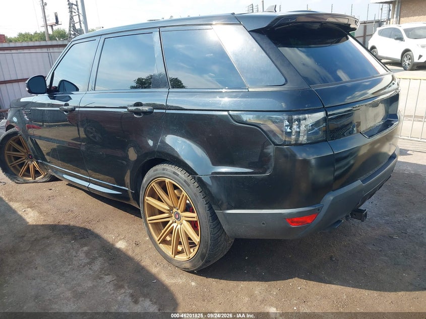Vin: salwr2ef5ga569108, lot: 46701737, land rover range rover sport 5.0l v8 supercharged/5.0l v8 supercharged dynamic 20163