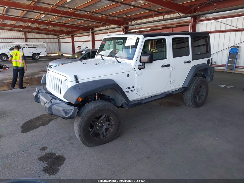 Vin: 1c4bjwdg9hl678093, lot: 46701793, jeep wrangler unlimited sport 4x4 20172
