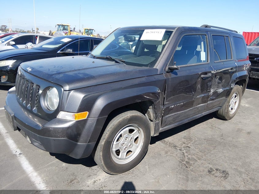 Vin: 1c4njpbb7gd808343, lot: 46701824, jeep patriot sport 20162