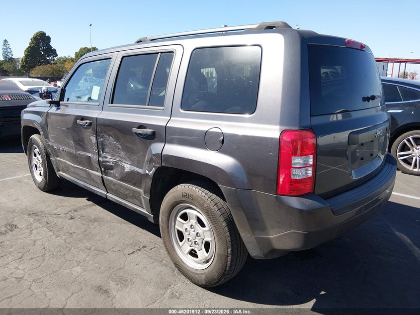 Vin: 1c4njpbb7gd808343, lot: 46701824, jeep patriot sport 20163
