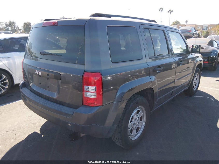 Vin: 1c4njpbb7gd808343, lot: 46701824, jeep patriot sport 20164