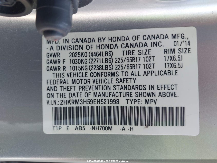 2014 HONDA CR-V EX · Фото 9