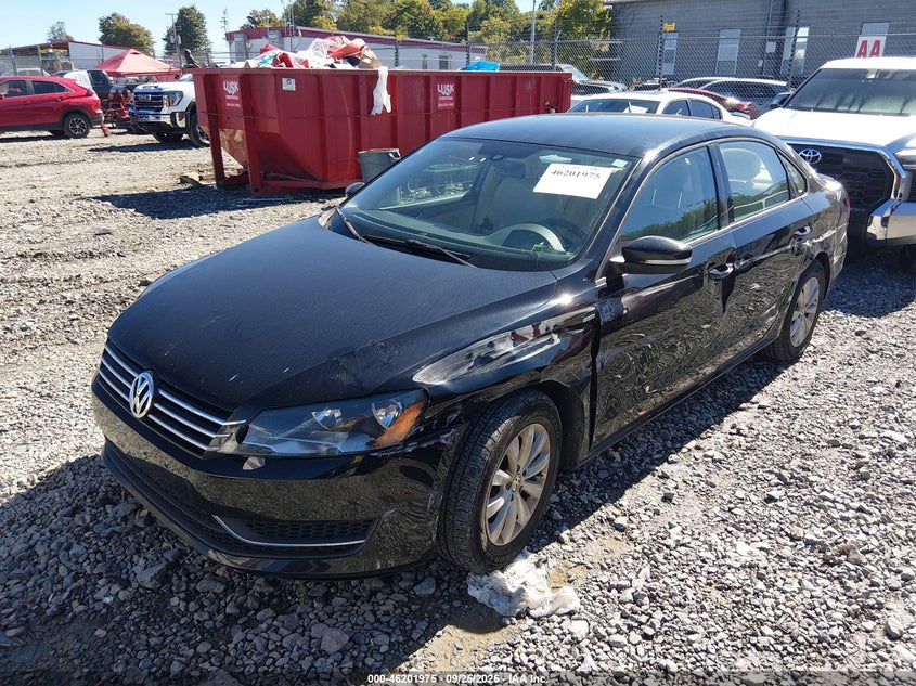 Vin: 1vwah7a3xdc147264, lot: 46701887, volkswagen passat 2.5l wolfsburg edition 20132