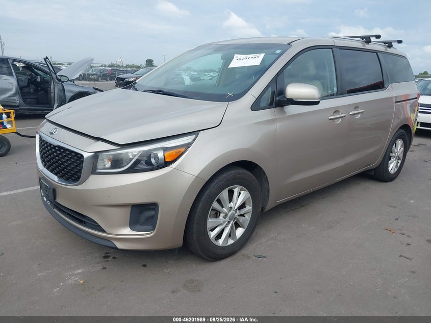 Vin: kndmb5c16g6113956, lot: 46701901, kia sedona lx 20162