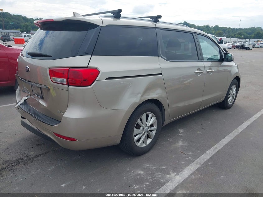 Vin: kndmb5c16g6113956, lot: 46701901, kia sedona lx 20164