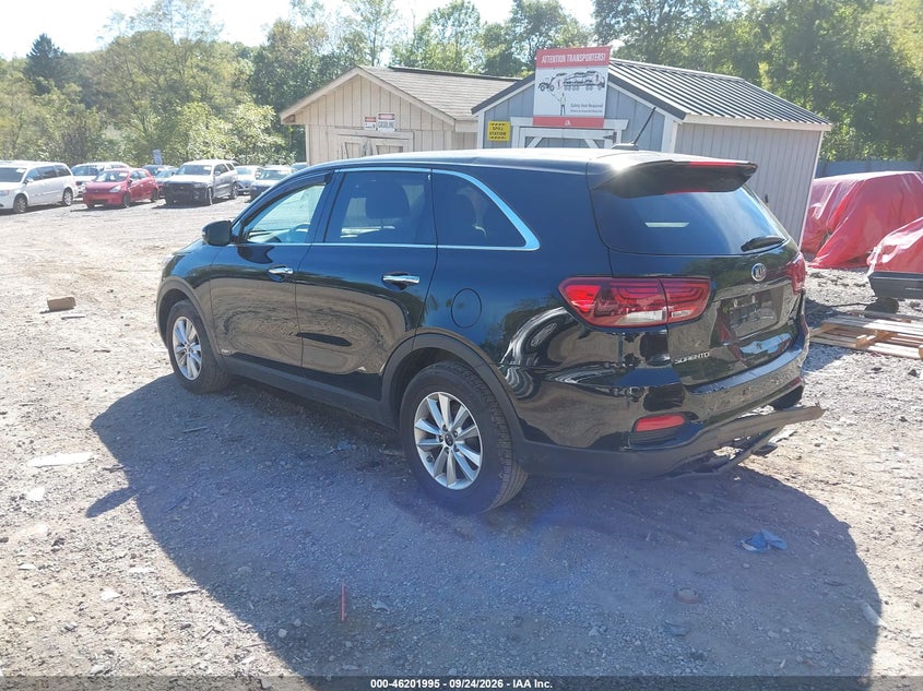 Vin: 5xypgda37kg460196, lot: 46701907, kia sorento 2.4l lx 20193