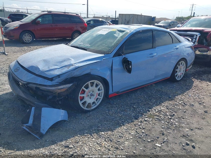 Vin: kmhlw4dk2su029876, lot: 46701990, hyundai elantra n 20252