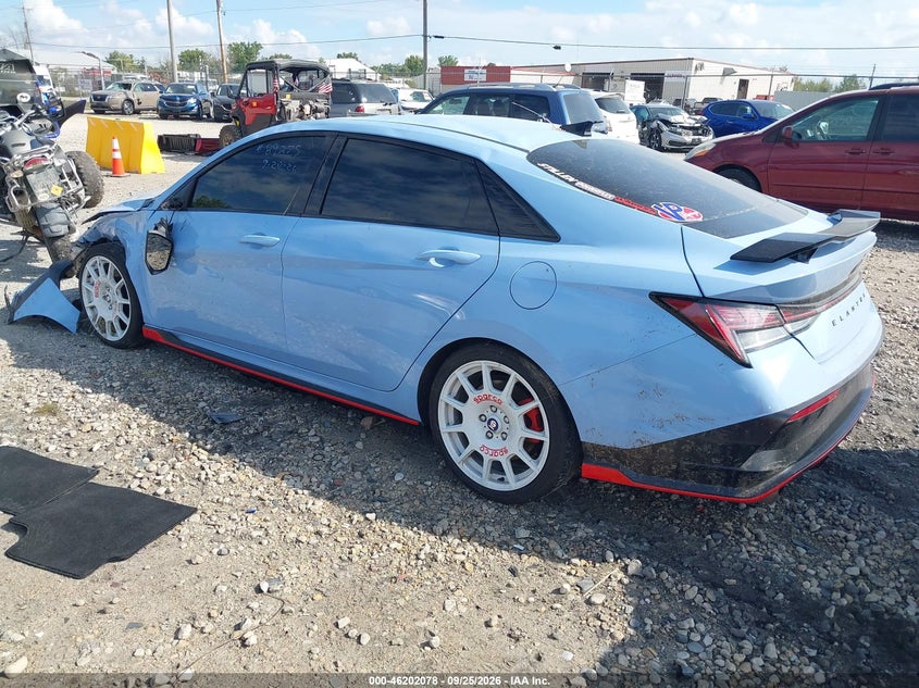 Vin: kmhlw4dk2su029876, lot: 46701990, hyundai elantra n 20253
