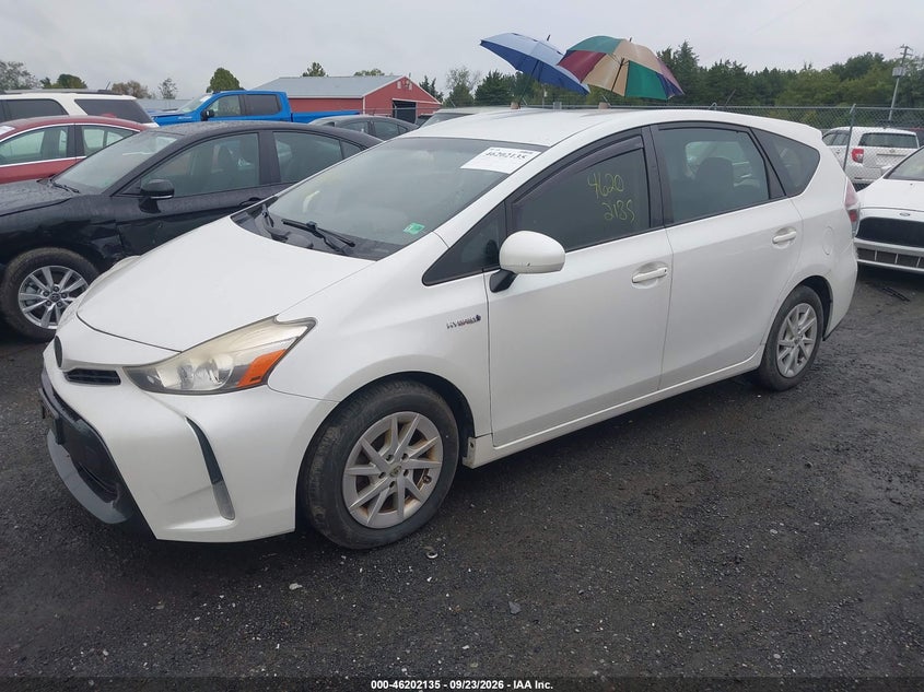 Vin: jtdzn3eu0fj026171, lot: 46702047, toyota prius v three 20152