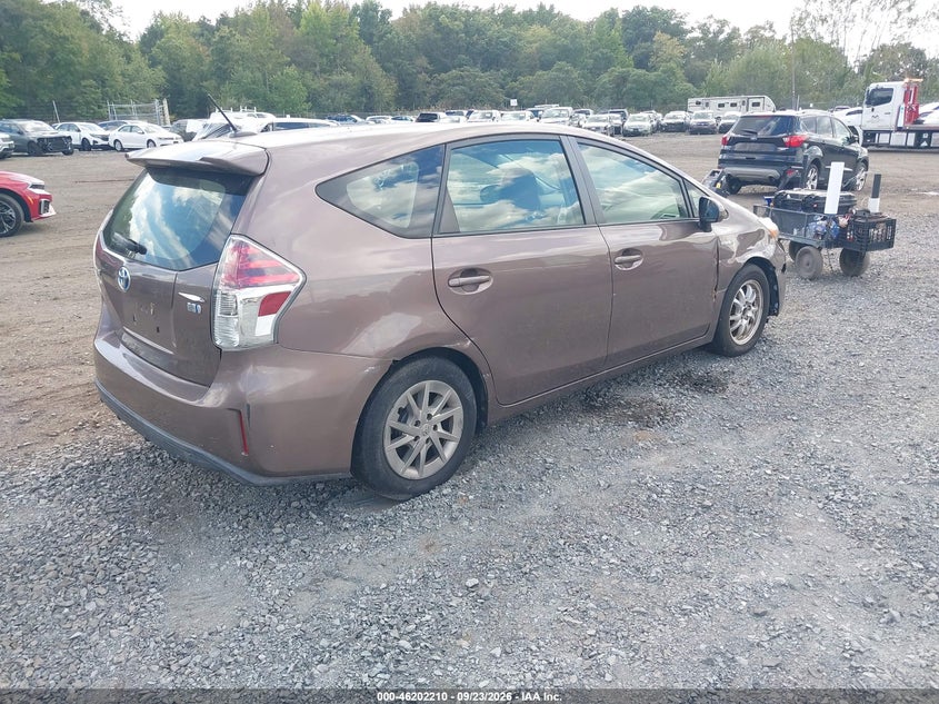 Vin: jtdzn3eu3fj039660, lot: 46702122, toyota prius v three 20154