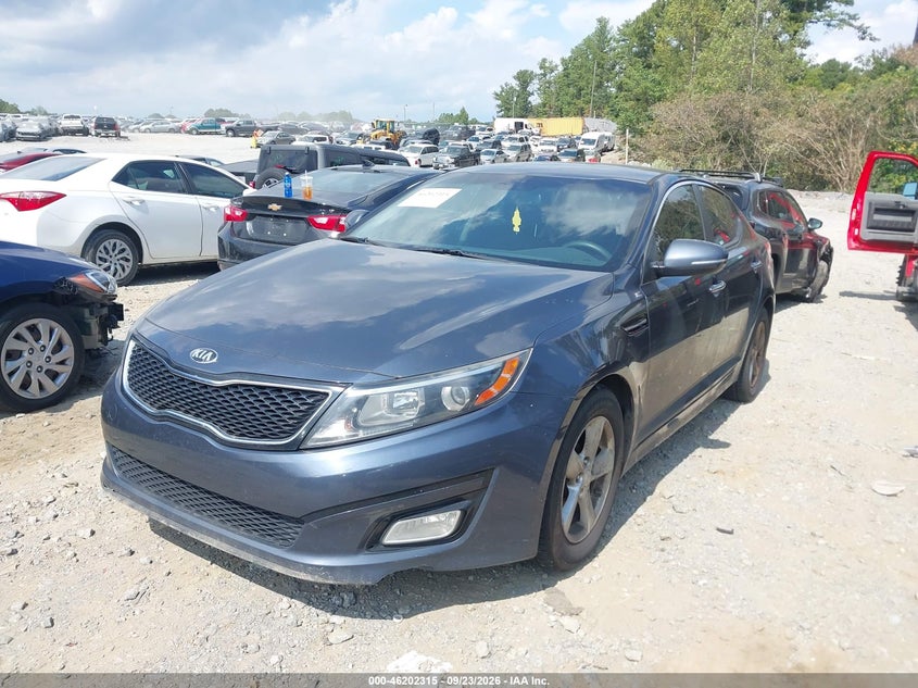 Vin: knagm4a73f5596848, lot: 46702226, kia optima lx 20152