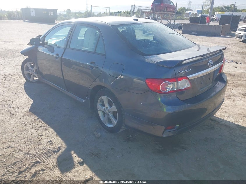 Vin: 2t1bu4ee1bc664292, lot: 46702312, toyota corolla s 20113
