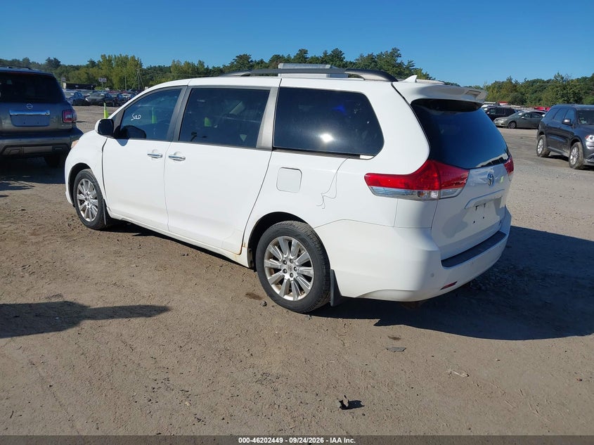 Vin: 5tddk3dc8cs037798, lot: 46702361, toyota sienna xle 7 passenger 20123