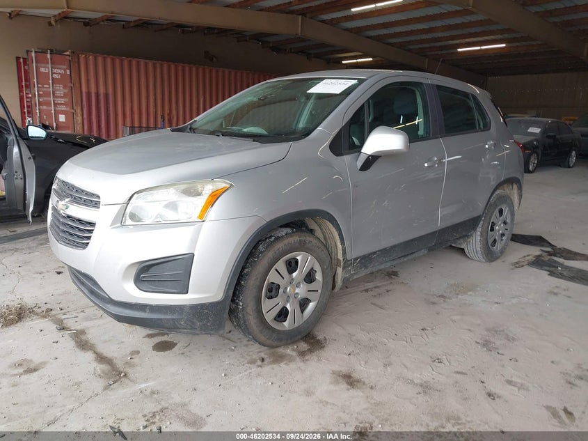 Vin: 3gncjksb2gl276138, lot: 46702446, chevrolet trax 1ls 20162