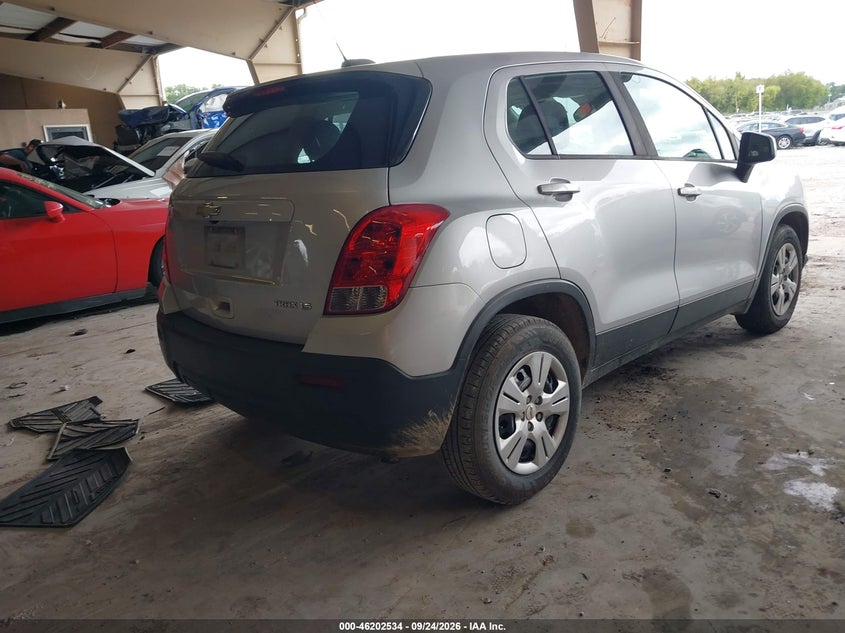 Vin: 3gncjksb2gl276138, lot: 46702446, chevrolet trax 1ls 20164