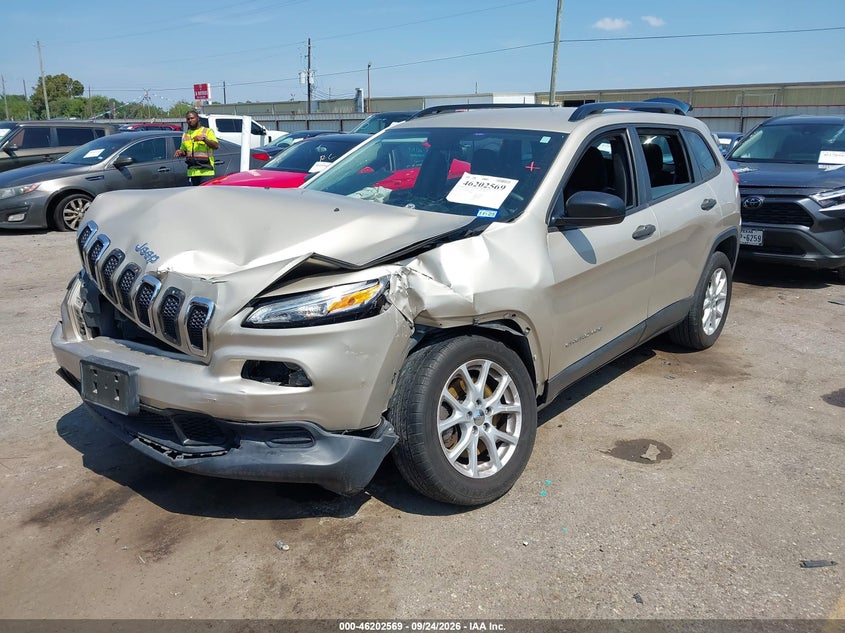 Vin: 1c4pjlab6fw602422, lot: 46702481, jeep cherokee sport 20152