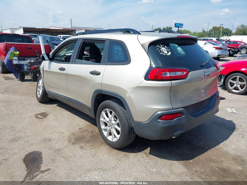 Vin: 1c4pjlab6fw602422, lot: 46702481, jeep cherokee sport 20153