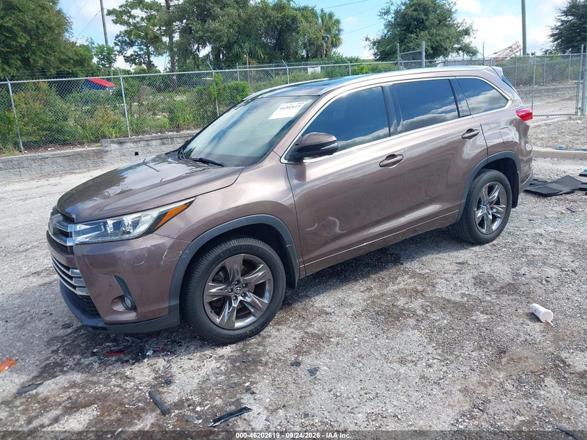 Vin: 5tdyzrfh0js276476, lot: 46702531, toyota highlander limited platinum 20182