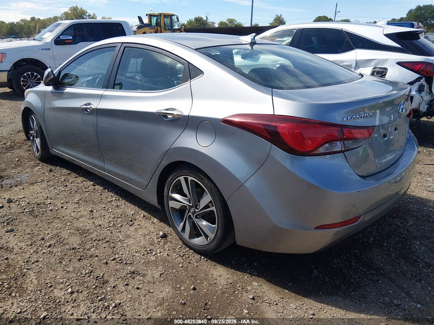 Vin: 5npdh4ae1fh597716, lot: 46702553, hyundai elantra limited 20153