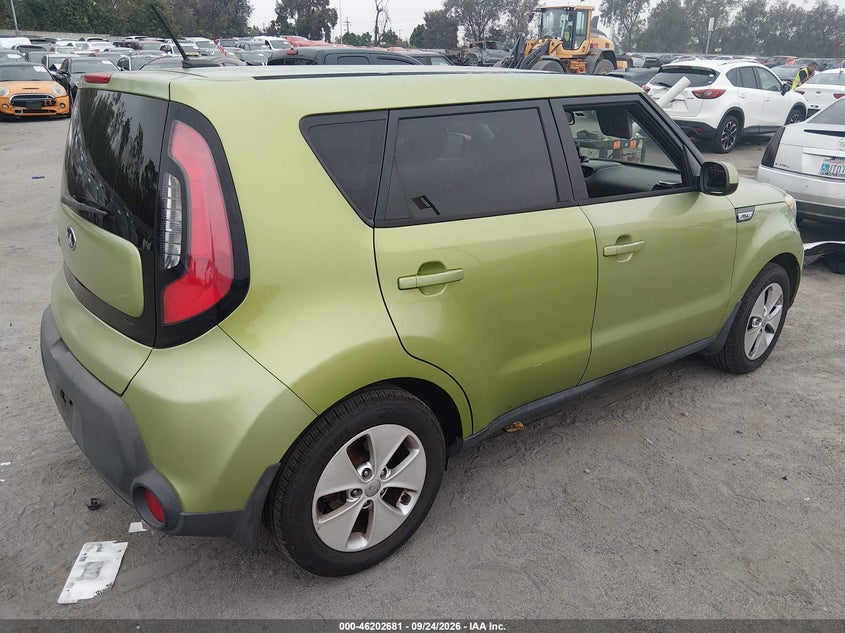 Vin: kndjn2a26f7777297, lot: 46702593, kia soul 20154