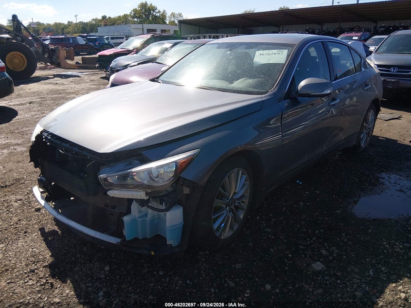 Vin: jn1ev7br9mm750722, lot: 46702609, infiniti q50 luxe awd 20212