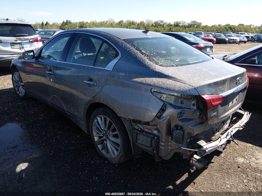Vin: jn1ev7br9mm750722, lot: 46702609, infiniti q50 luxe awd 20213