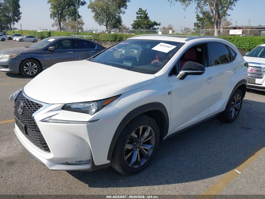 Vin: jtjyarbz0f2017200, lot: 46702799, lexus nx 200t f sport 20152