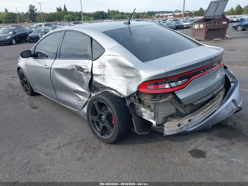 Vin: 1c3cdfbb3fd266301, lot: 46702936, dodge dart sxt 20153