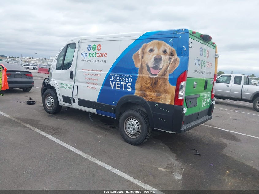 Vin: 3c6lrvngxte166356, lot: 46702937, ram promaster 1500 tradesman low roof 118 wb w/pass seat 20263