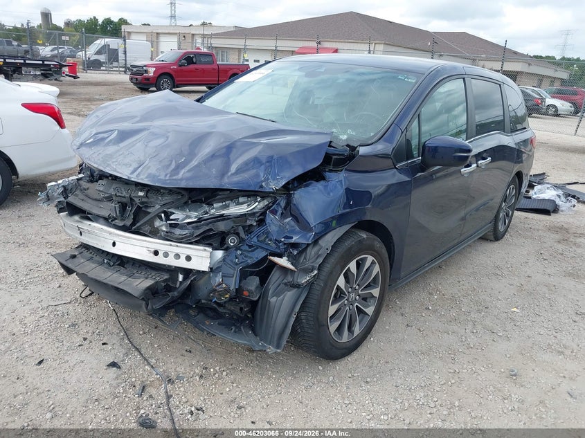 Vin: 5fnrl6h78nb062760, lot: 46702978, honda odyssey ex-l 20222