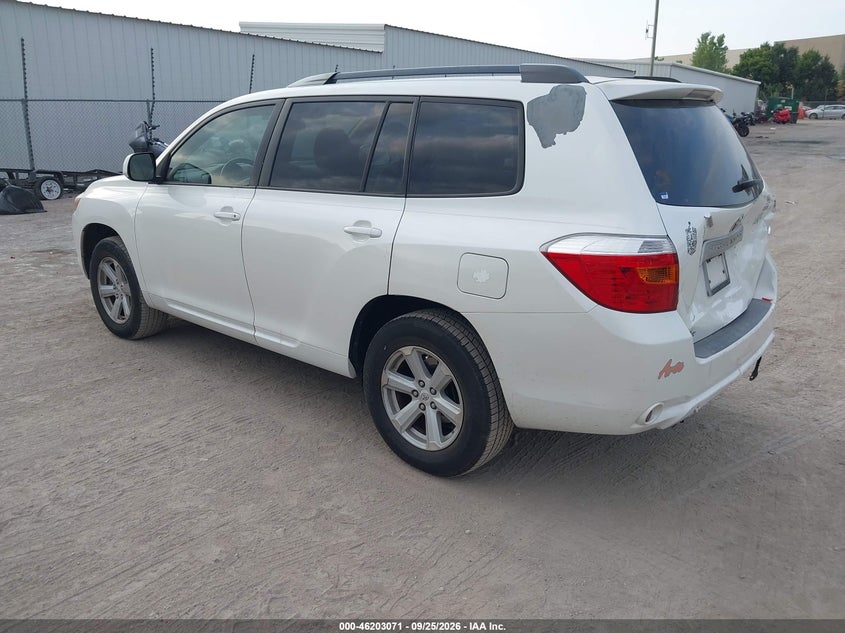 Vin: 5tdzk3eh0as008244, lot: 46702983, toyota highlander 20103