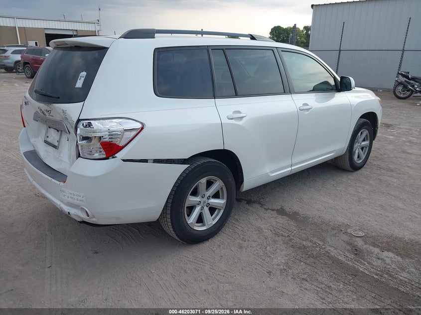 Vin: 5tdzk3eh0as008244, lot: 46702983, toyota highlander 20104