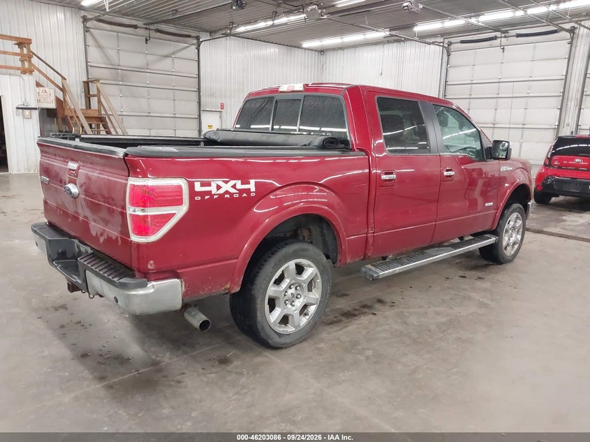 Vin: 1ftfw1et8dkf57427, lot: 46702998, ford f-150 lariat 20134