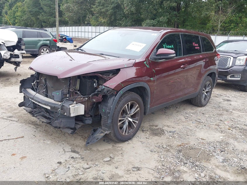 Vin: 5tdzarfh5ks058790, lot: 46703054, toyota highlander le 20192