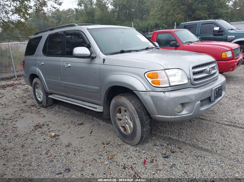 2002 Toyota Sequoia Sr5, Wear, IAAI, VIN 5TDZT34A32S124590