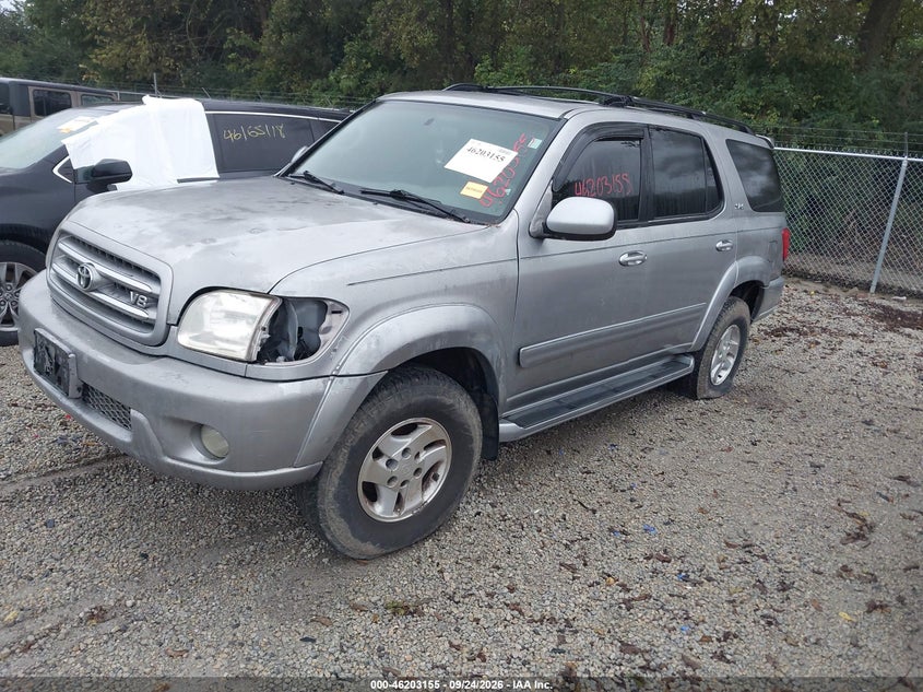 TOYOTA SEQUOIA 2002 VIN 5TDZT34A32S124590