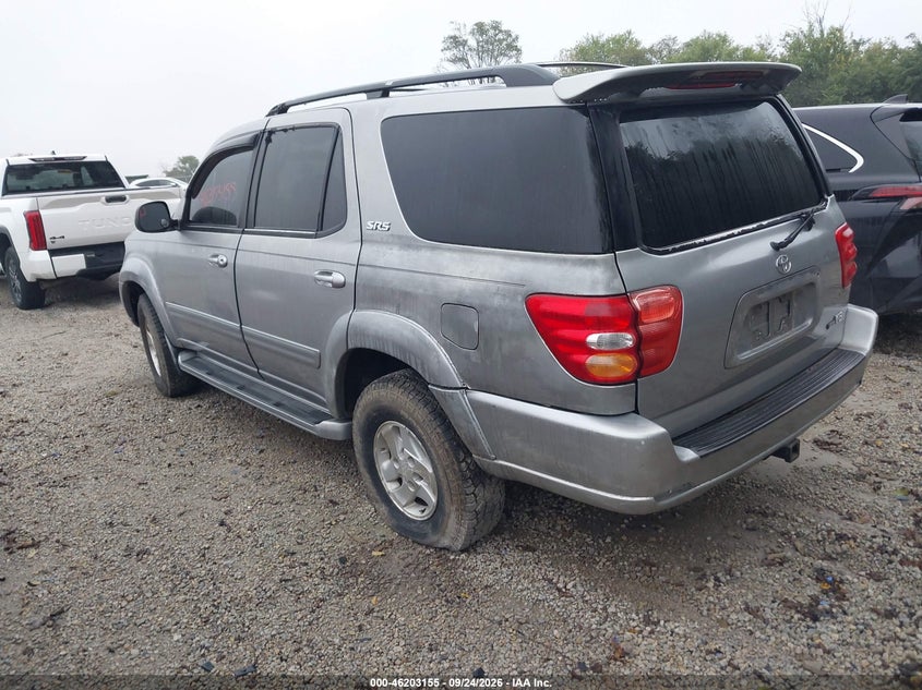 TOYOTA SEQUOIA 2002 VIN 5TDZT34A32S124590