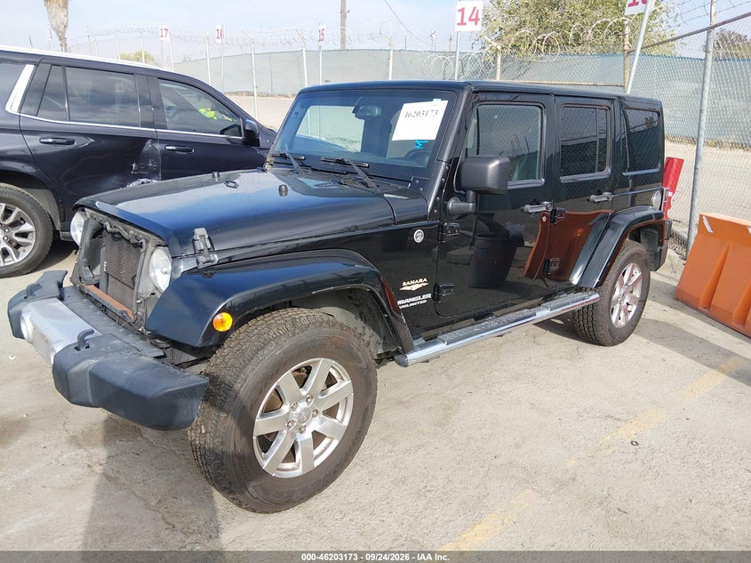 Vin: 1c4hjweg9dl592687, lot: 46703085, jeep wrangler unlimited sahara 20132