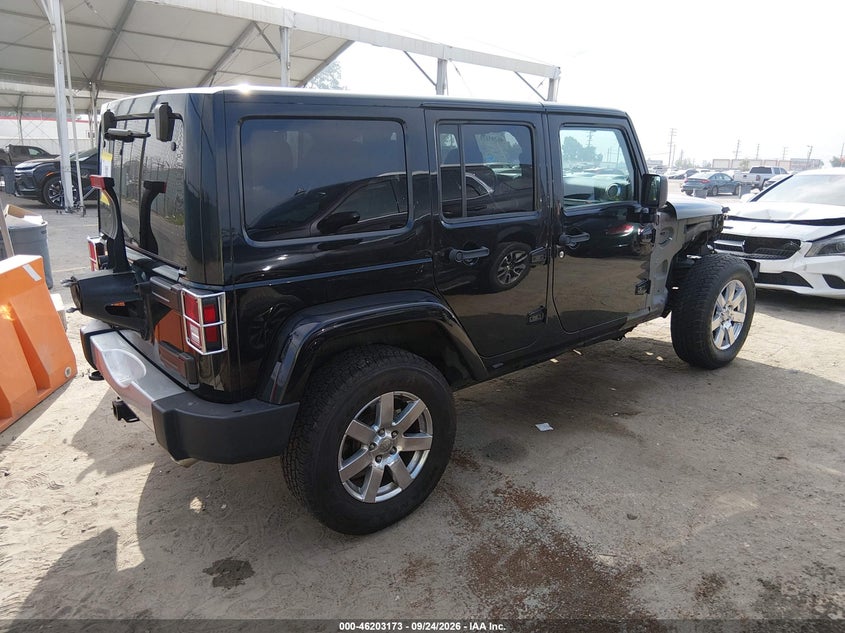 Vin: 1c4hjweg9dl592687, lot: 46703085, jeep wrangler unlimited sahara 20134