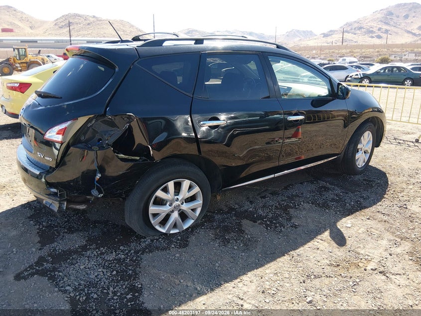 Vin: jn8az1mw7bw155146, lot: 46703110, nissan murano sv 20114