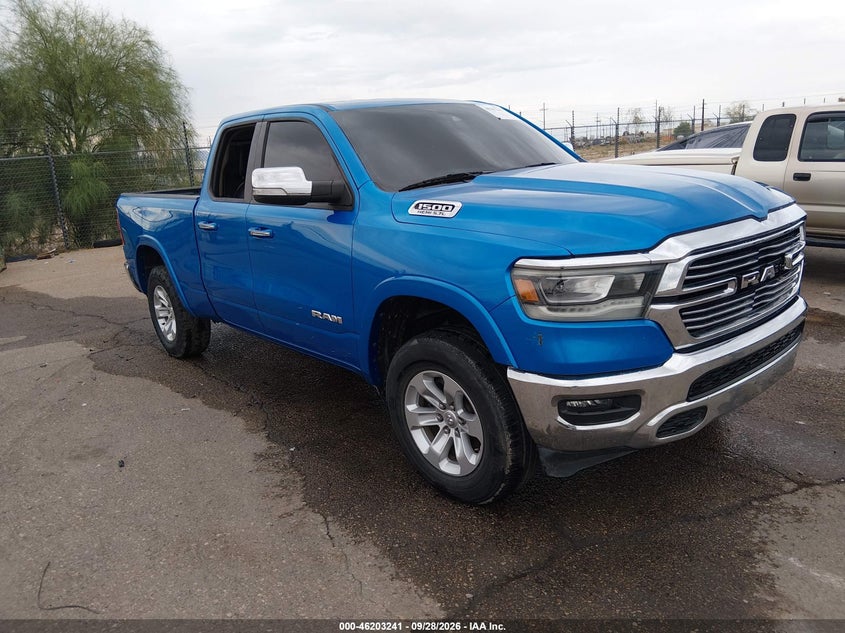 Vin: 1c6rredt7mn628507, lot: 46703153, ram 1500 laramie  4x2 6'4 box 20211
