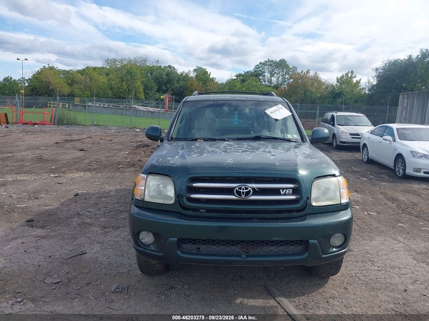 TOYOTA SEQUOIA 2002 VIN 5TDBT48A82S079289