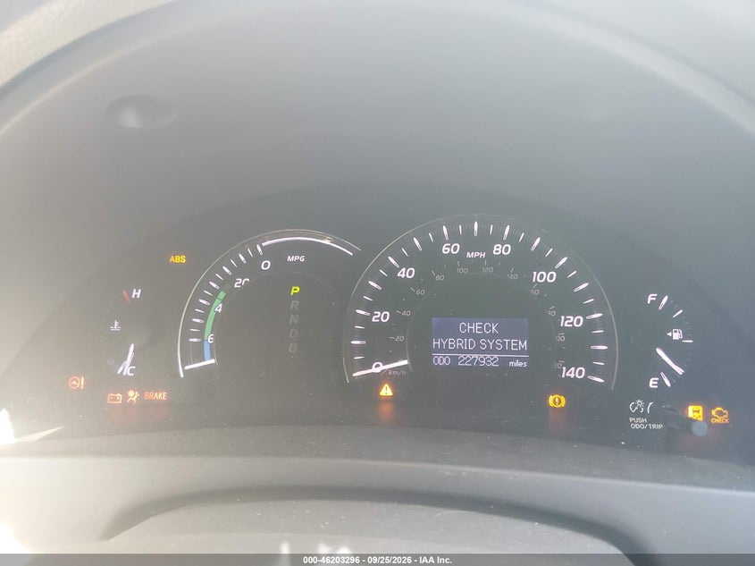 TOYOTA CAMRY HYBRID 2011 VIN 4T1BB3EK9BU127089