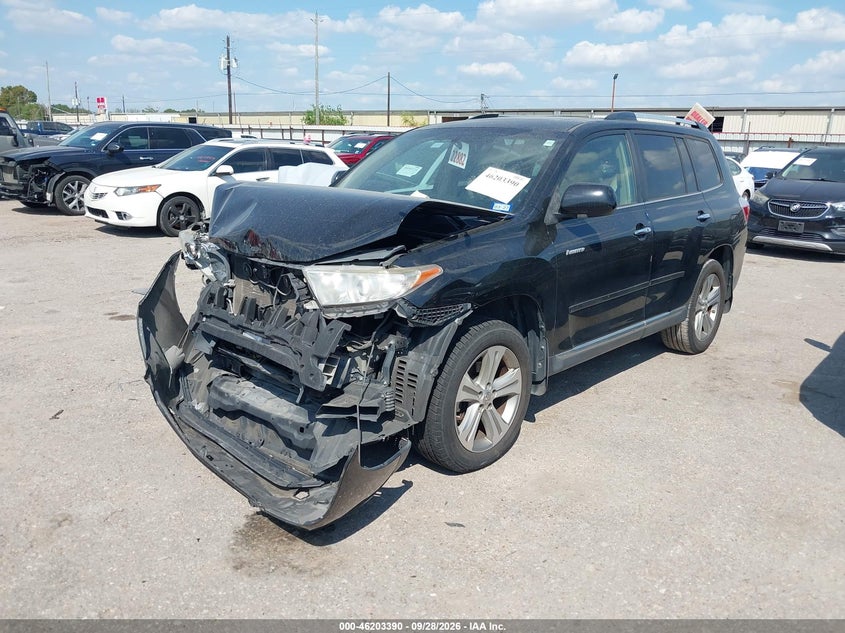 Vin: 5tdyk3eh5cs054067, lot: 46703302, toyota highlander limited v6 20122