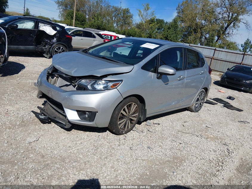 2015 Honda Fit Ex/Ex-L, Удар спереди, IAAI, VIN 3HGGK5H83FM732436 — фото 2
